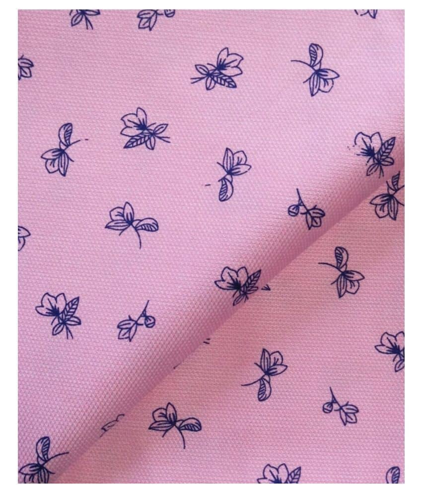 Makhanchor Pink 100 Percent Cotton Unstitched Shirt pc Single - Unstitched Fabrics | Buy online on ZillyBuy