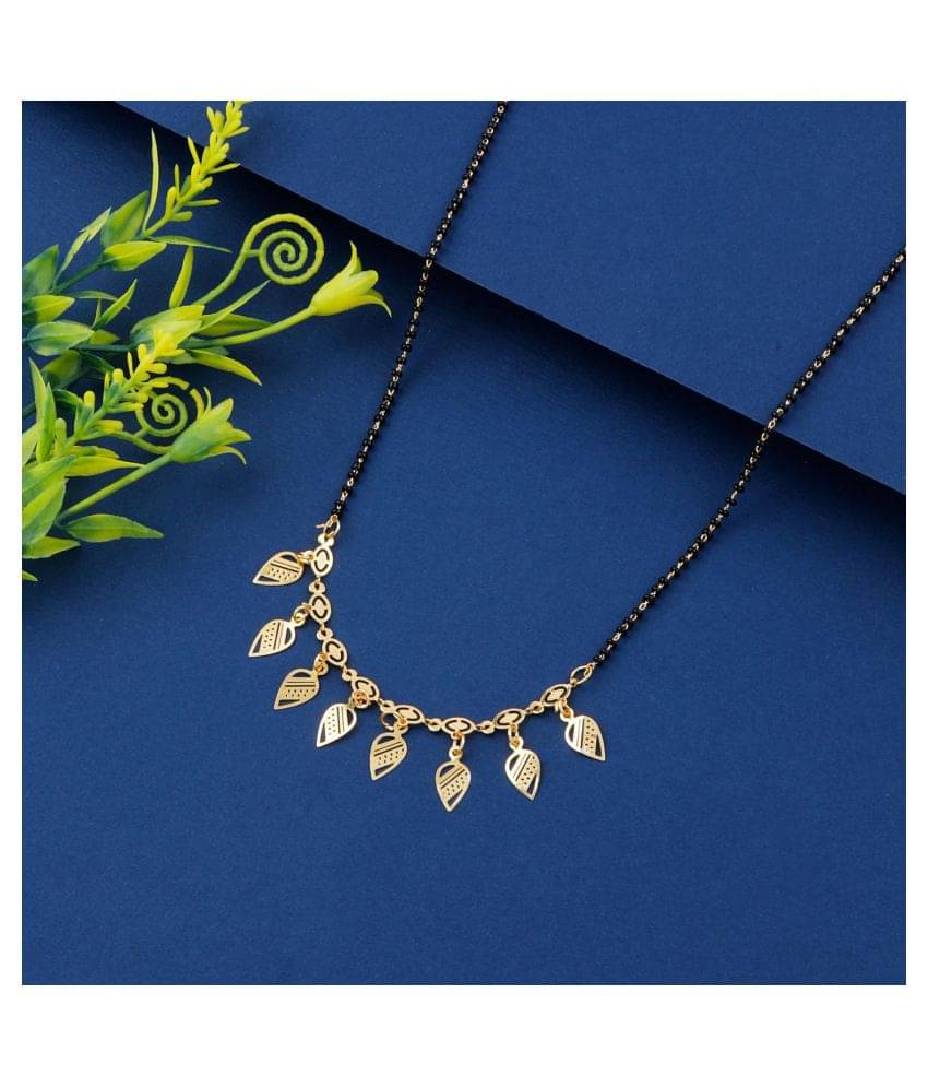 Paola Delicated Gold Plated Chain Designer Mangalsutra For Women Paola Delicated Gold Plated Chain Designer Mangalsutra For Women
