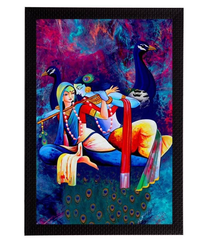 eCraftIndia Lord Krishna Satin Matt Texture UV Art Painting eCraftIndia Lord Krishna Satin Matt Texture UV Art Painting