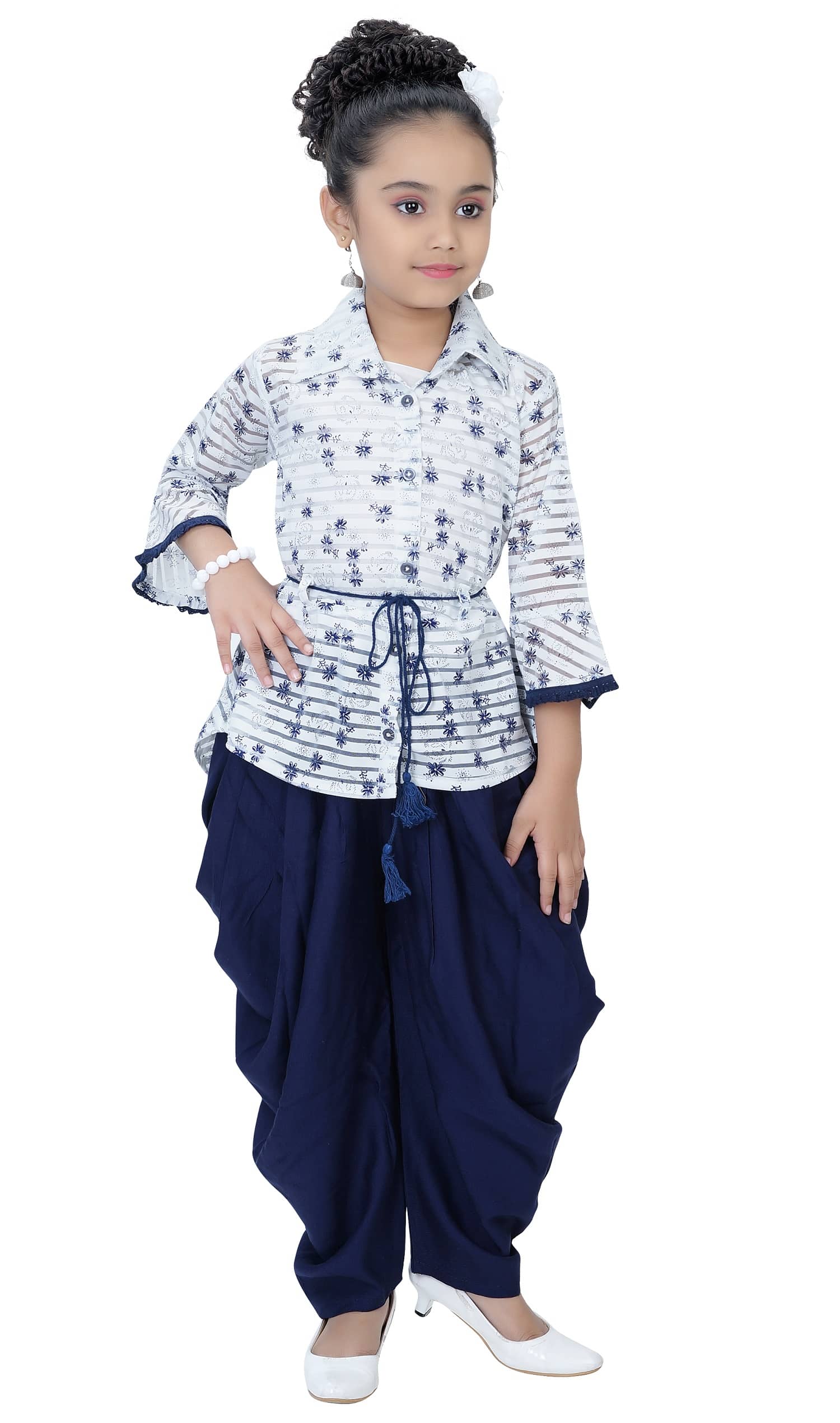 ARSHIA FASHION Girls Cotton Blend ( , Blue )
