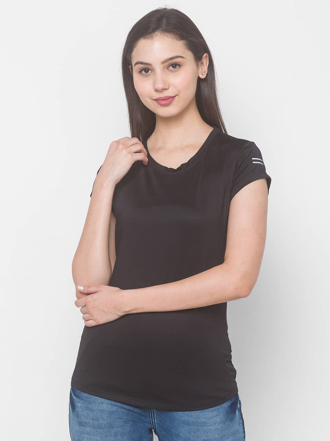 Globus Polyester Black T-Shirts - Single Globus Polyester Black T-Shirts - Single