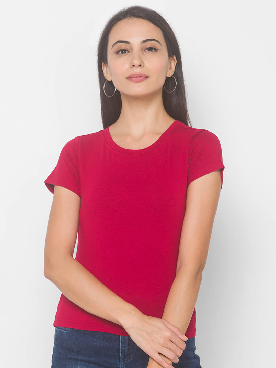 Globus Viscose Red T-Shirts - Single Globus Viscose Red T-Shirts - Single