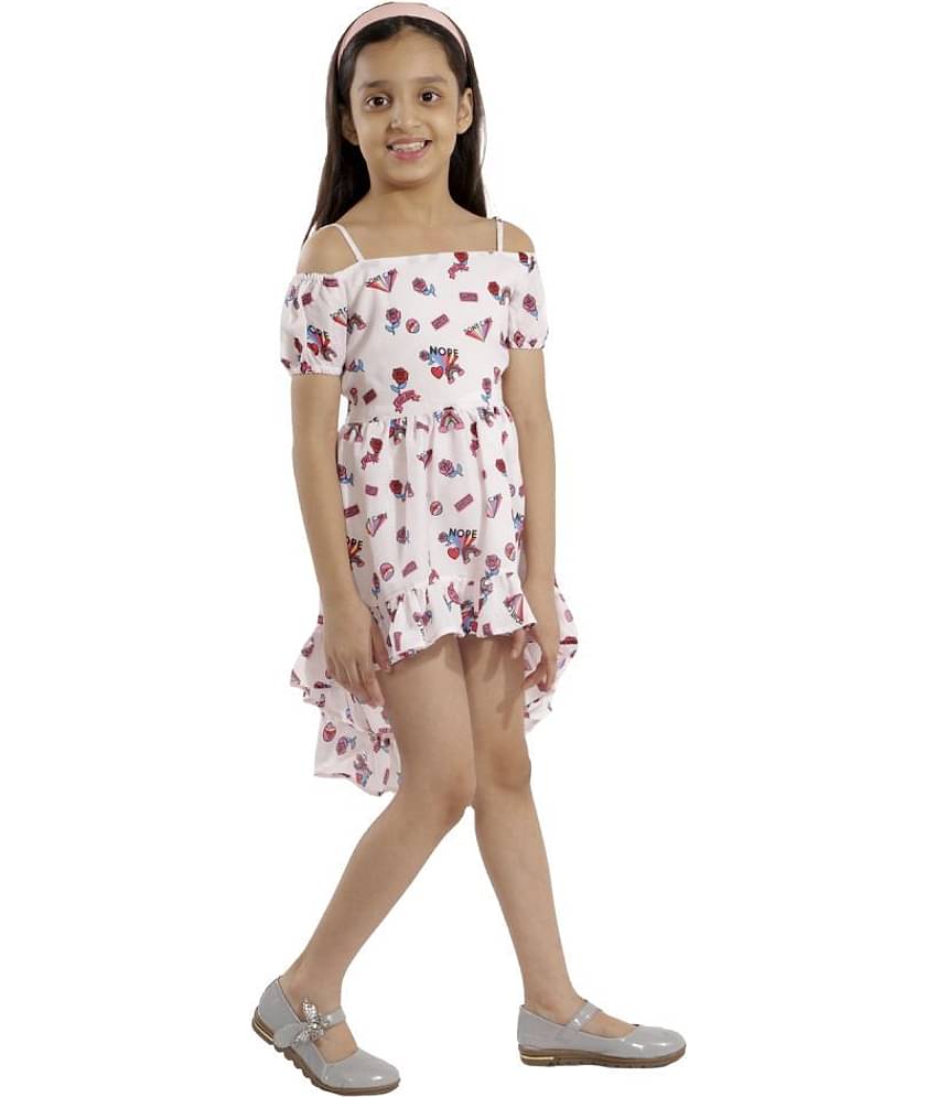 Kids Cave Crepe A-line For Girls ( Pack of 1 , Off White )