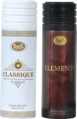     			MONET 1 CLASSIQUE , 1 ELEMENTS DEODORANT BODY SPRAY , 200 ML EACH , PACK OF 2