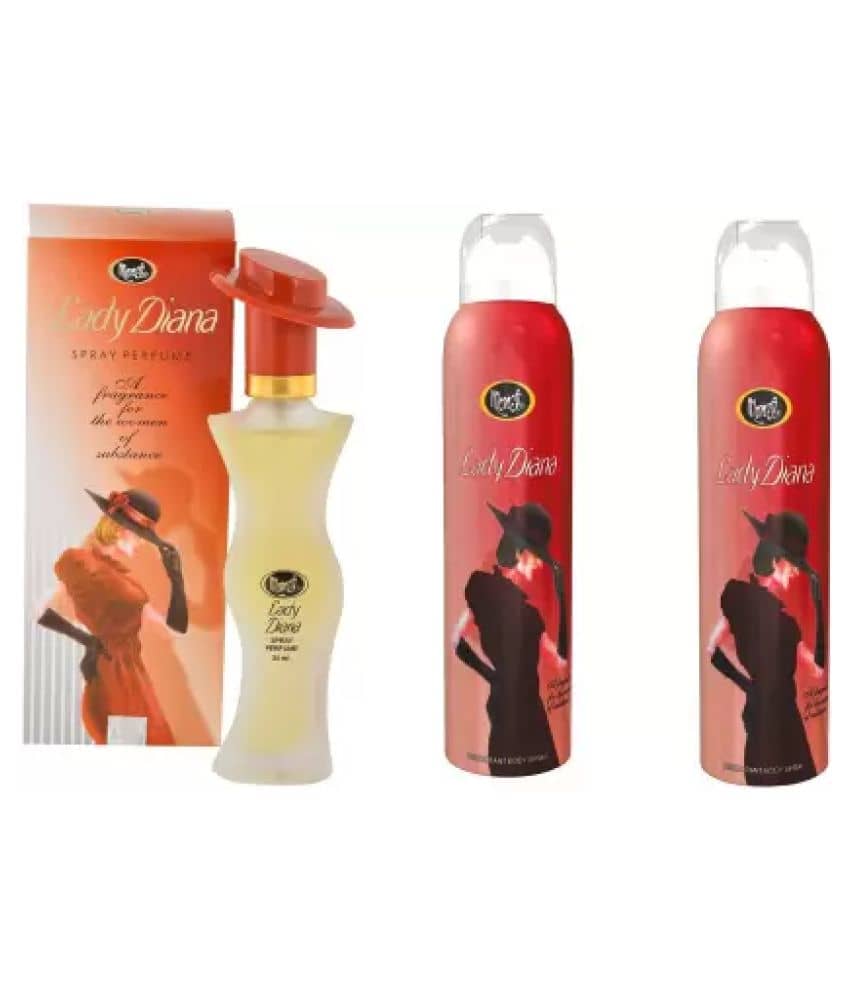 MONET LADY DIANA DIVA PERFUME 30 ML,LADY DYNA DEVA DEODORANT 150 ML 2,PACK OF 3