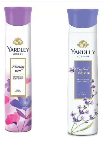     			Yardley London English Lavender Body Spray - For Women  (150 ml each, Pack of 2).