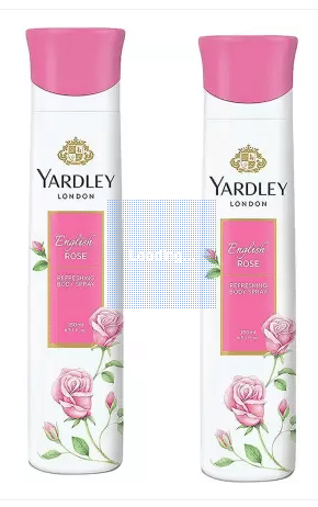    			Yardley London English Rose Deodorant Spray - For Men & Women  (150 ml each, Pack of 2)