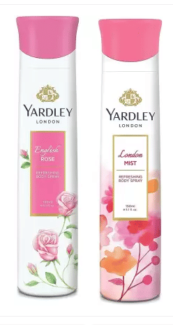     			Yardley London English Rose and London Mist 150ML Each (Pack of 2) Body Spray - For Women  (300 ml, Pack of 2)