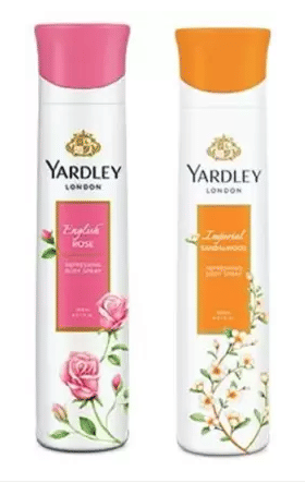     			Yardley London English Rose and Sandalwood Combo Pack 2 Deodorant Spray - For Women  (150 ml each, Pack of 2).