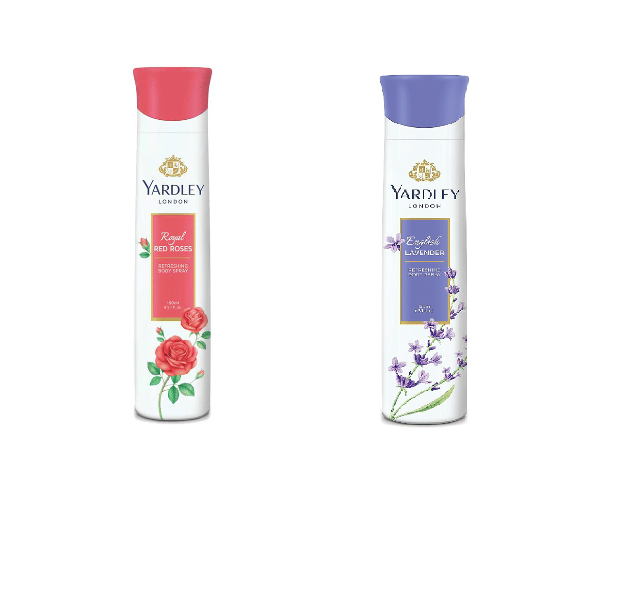     			Yardley London IMPERIAL JASMINE.ROYAL RED ROSE Deodorant Spray - For Women ,150 ml each ,pack of 2