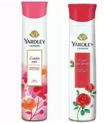     			Yardley London Mist and Red Rose  Deodorant Spray Body Spray - For Women  (150 ml each.pack of 2).