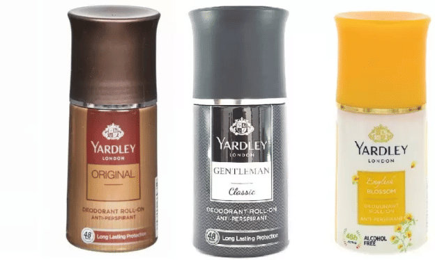     			Yardley London original ,Gentleman Classic,English Blossom Deodorant Roll-on - For Men & Women  (50 ml each, Pack of 3).