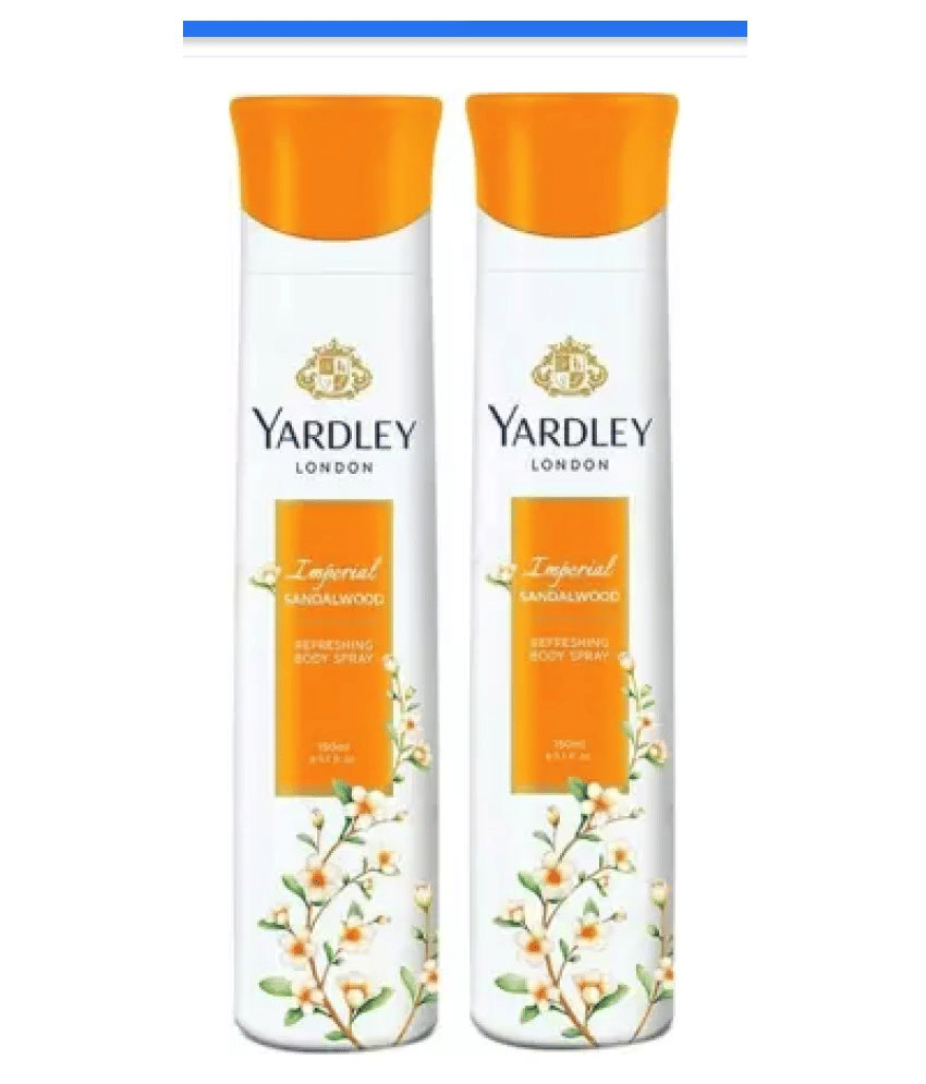     			Yardley London sandalwood Deodorant Spray - For Women  (150 ml each, Pack of 2)
