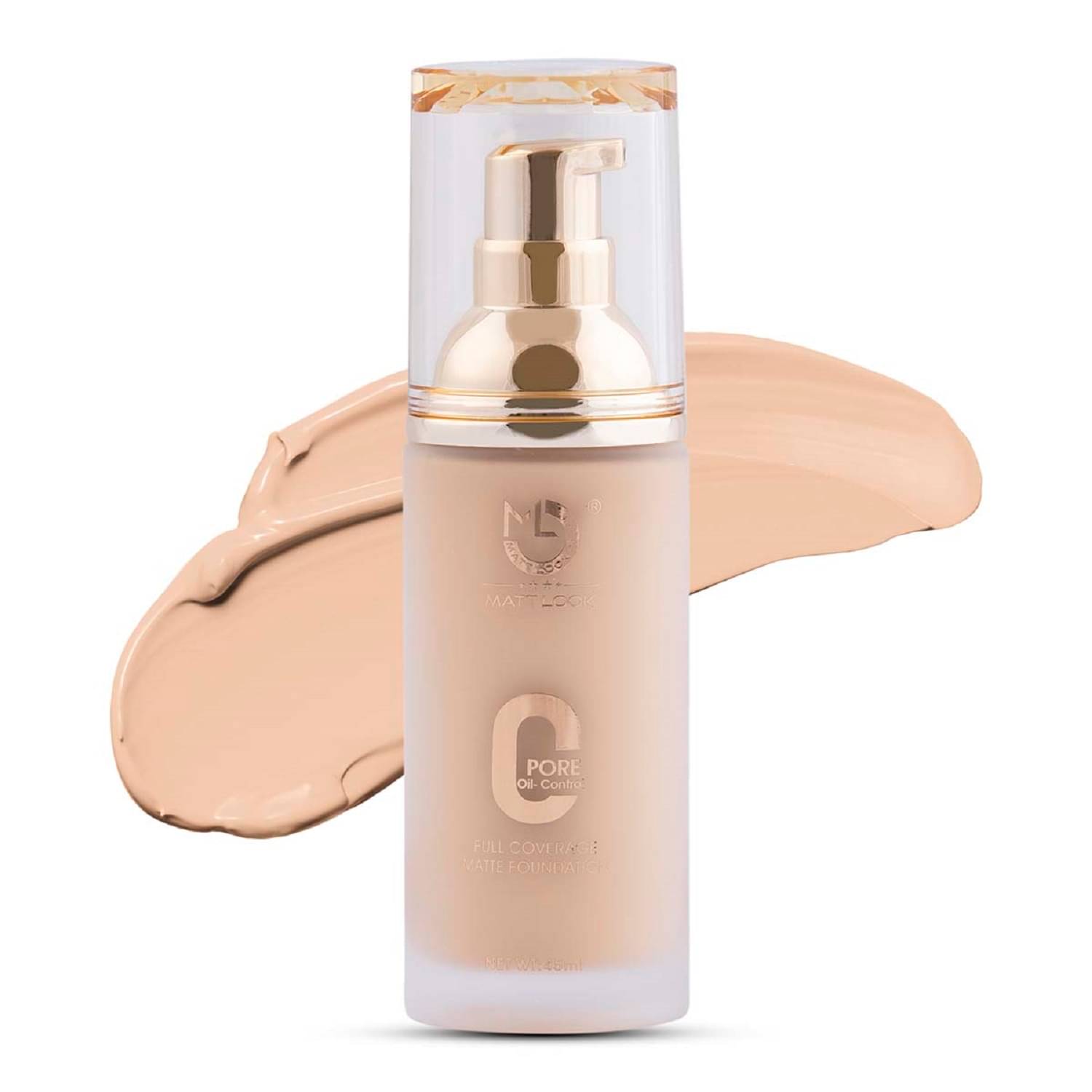     			Mattlook Zero Pore Oil Control Full Coverage Matte Foundation, Beige (45ml)
