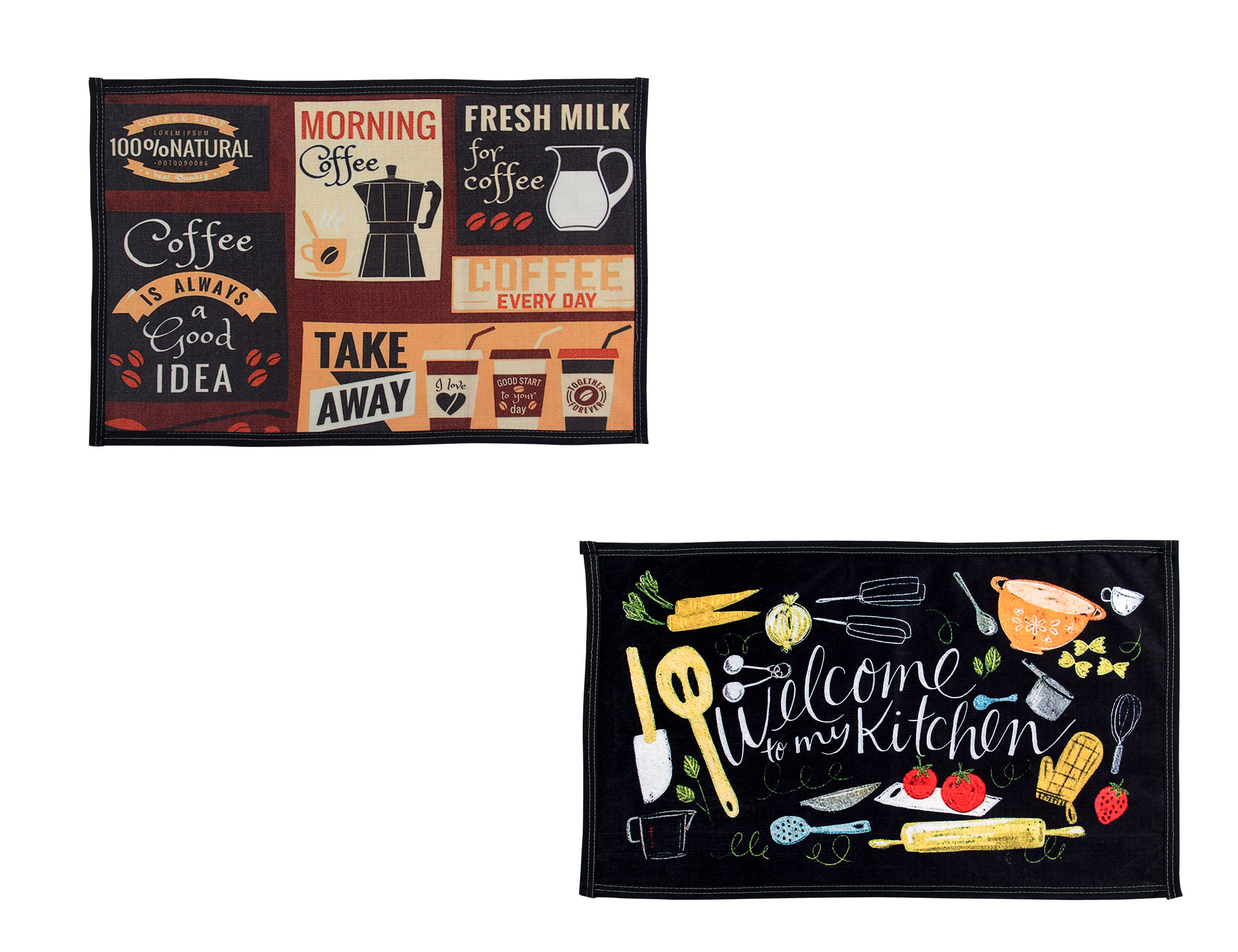     			Aazeem Pack of 2 Multi-Colour Floor Mats ( 60 X 45 cm )