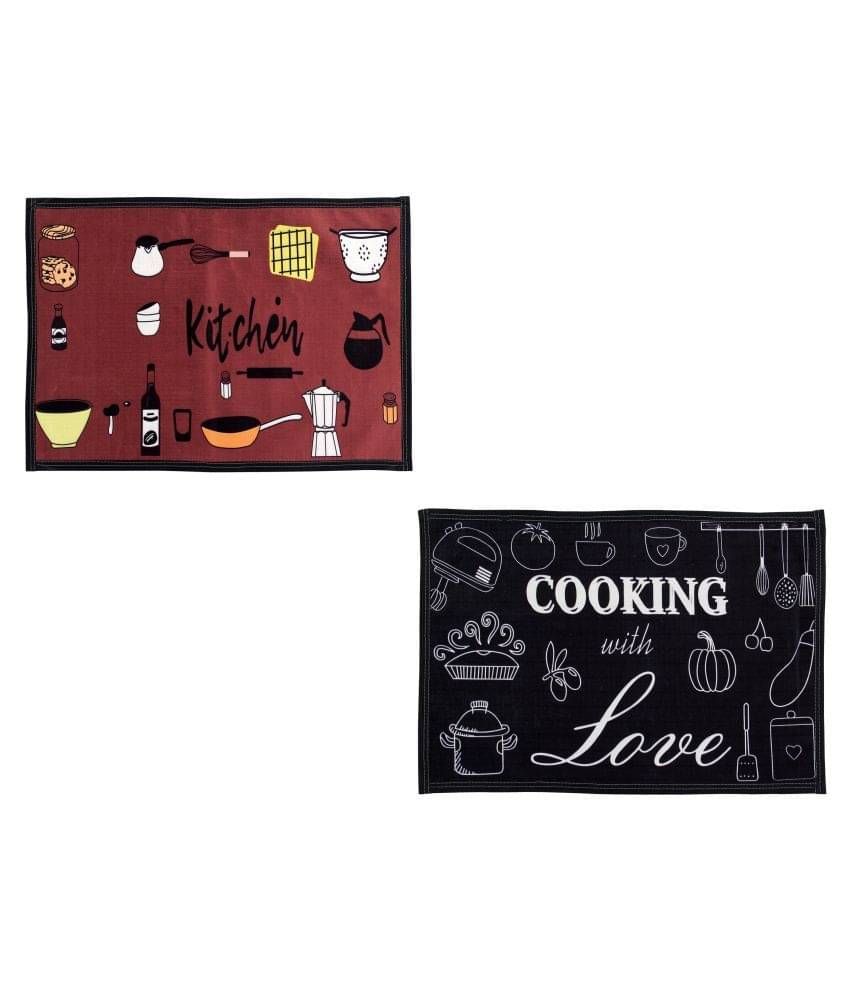 Aazeem Pack of 2 Multi-Colour Floor Mats ( 60 X 45 cm ) Aazeem Pack of 2 Multi-Colour Floor Mats ( 60 X 45 cm )