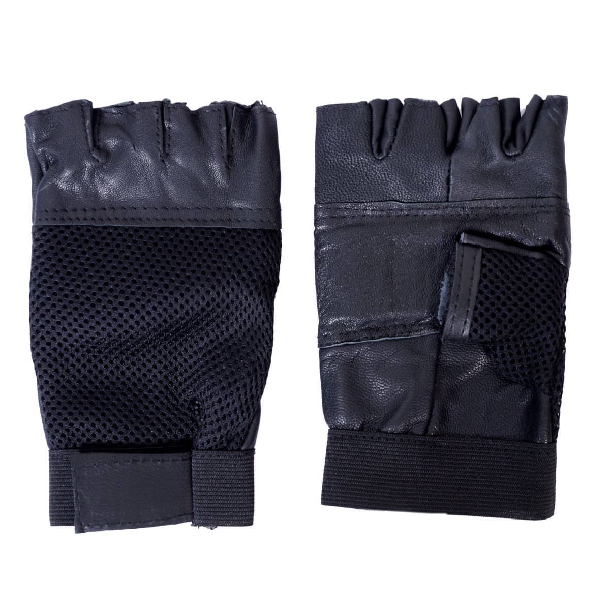 Body Maxx Leather Gym Gloves (Black) - Sports and Fitness Equipment | Buy online on ZillyBuy