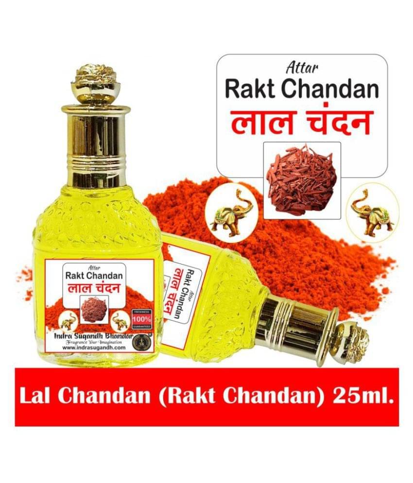INDRA SUGANDH BHANDAR - Lal Chandan Real & Pure Rakta Sandalwood Red Long Lasting Fragrance Attar For Men & Women 25ml Pack Of 1 INDRA SUGANDH BHANDAR - Lal Chandan Real & Pure Rakta Sandalwood Red Long Lasting Fragrance Attar For Men & Women 25ml Pack Of 1