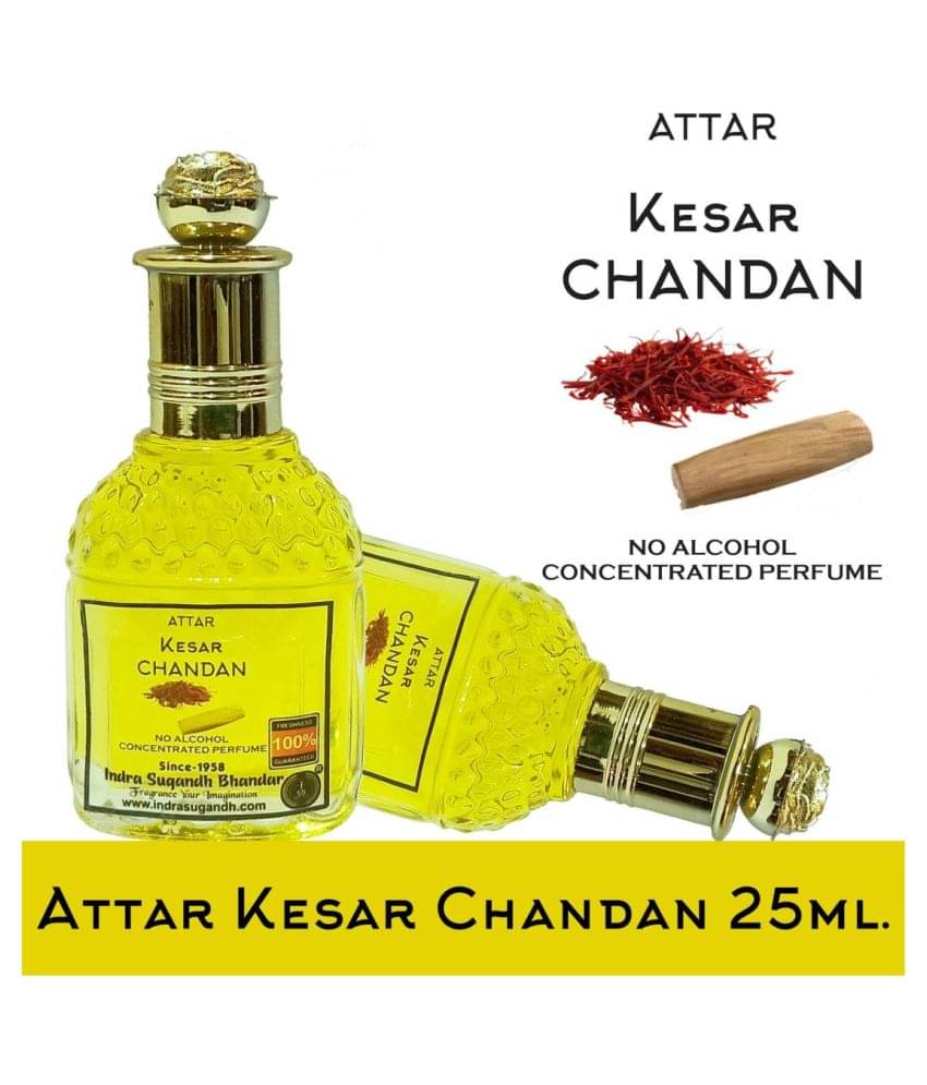 INDRA SUGANDH BHANDAR - Kesar Chandan Transparent Perfume To Relax & Refresh Your Mind Attar For Men & Women 25ml Pack Of 1 INDRA SUGANDH BHANDAR - Kesar Chandan Transparent Perfume To Relax & Refresh Your Mind Attar For Men & Women 25ml Pack Of 1
