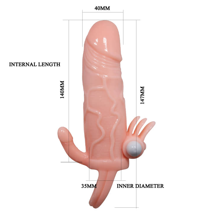 Kamahouse Baile Sex Toys Vibrating Penis Sleeve Extender Reusable Cock Ring and Penis Sleeves Dildo Realistic