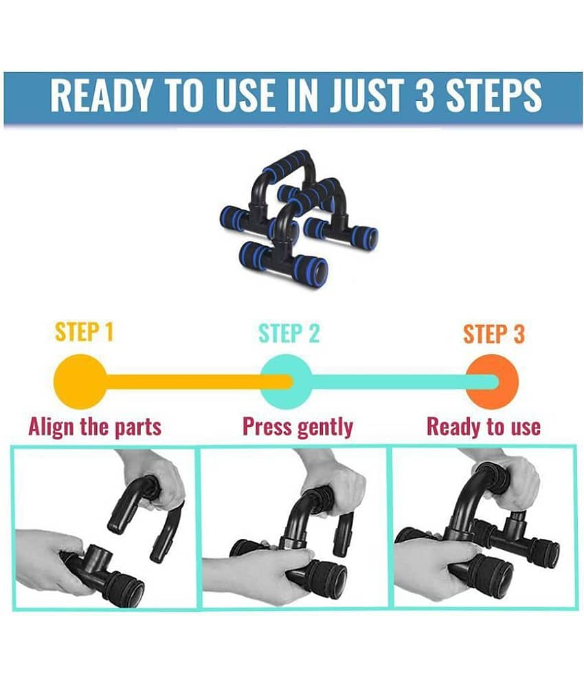 Priyal Enterprises Push Up Bar Stand for Gym & Home Exercise, Dips/Push Up Stand for Men & Women. Useful in Chest & Arm Workout (Black & Blue)) - Sports and Fitness Equipment | Buy online on ZillyBuy