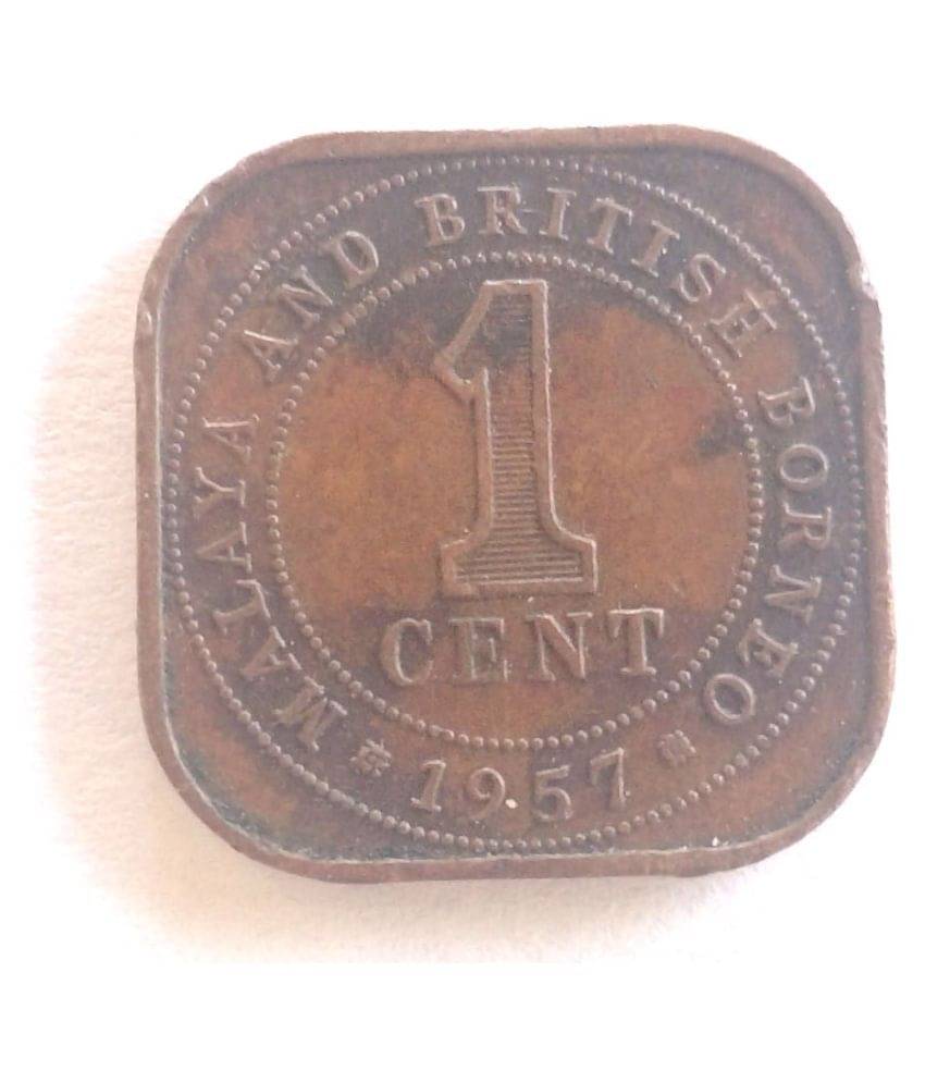     			MALAYA AND BRITISH BORNEO , Cent, 1957, QUEEN ELIZABETH - Bronze • 5.85 g • ⌀ 21.5 mm
