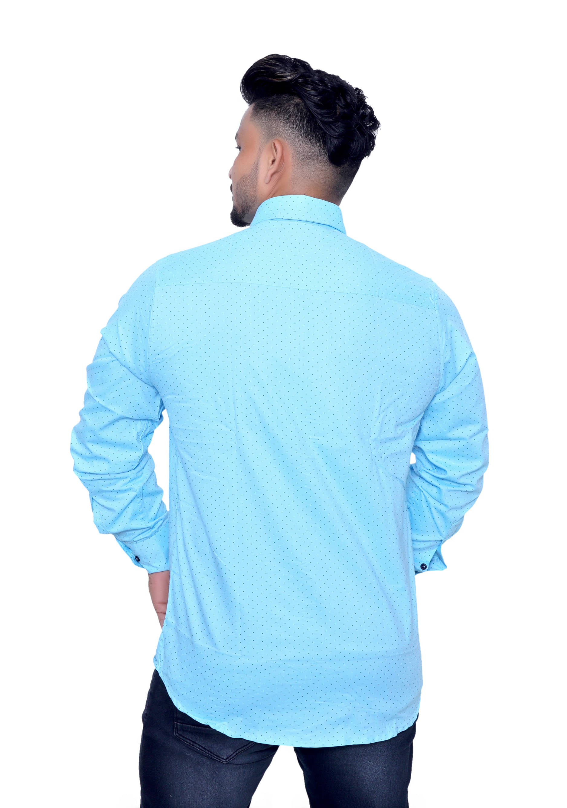     			Aish N Ridh 100 Percent Cotton Regular Fit Solids Men's Casual Shirt - Blue ( Pack of 1 )