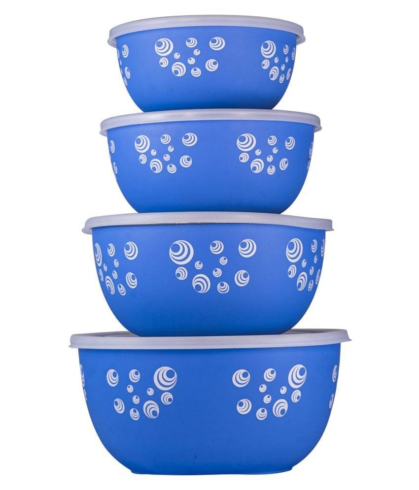     			BOWLMAN Steel Food Container Set of 4 4900 mL