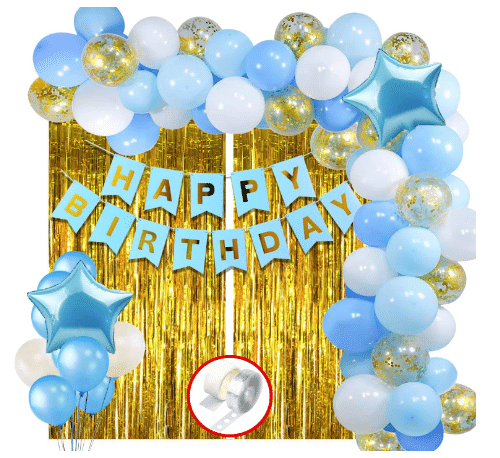     			Blooms Mall 60pcs Blue Theme Glitter Combo
