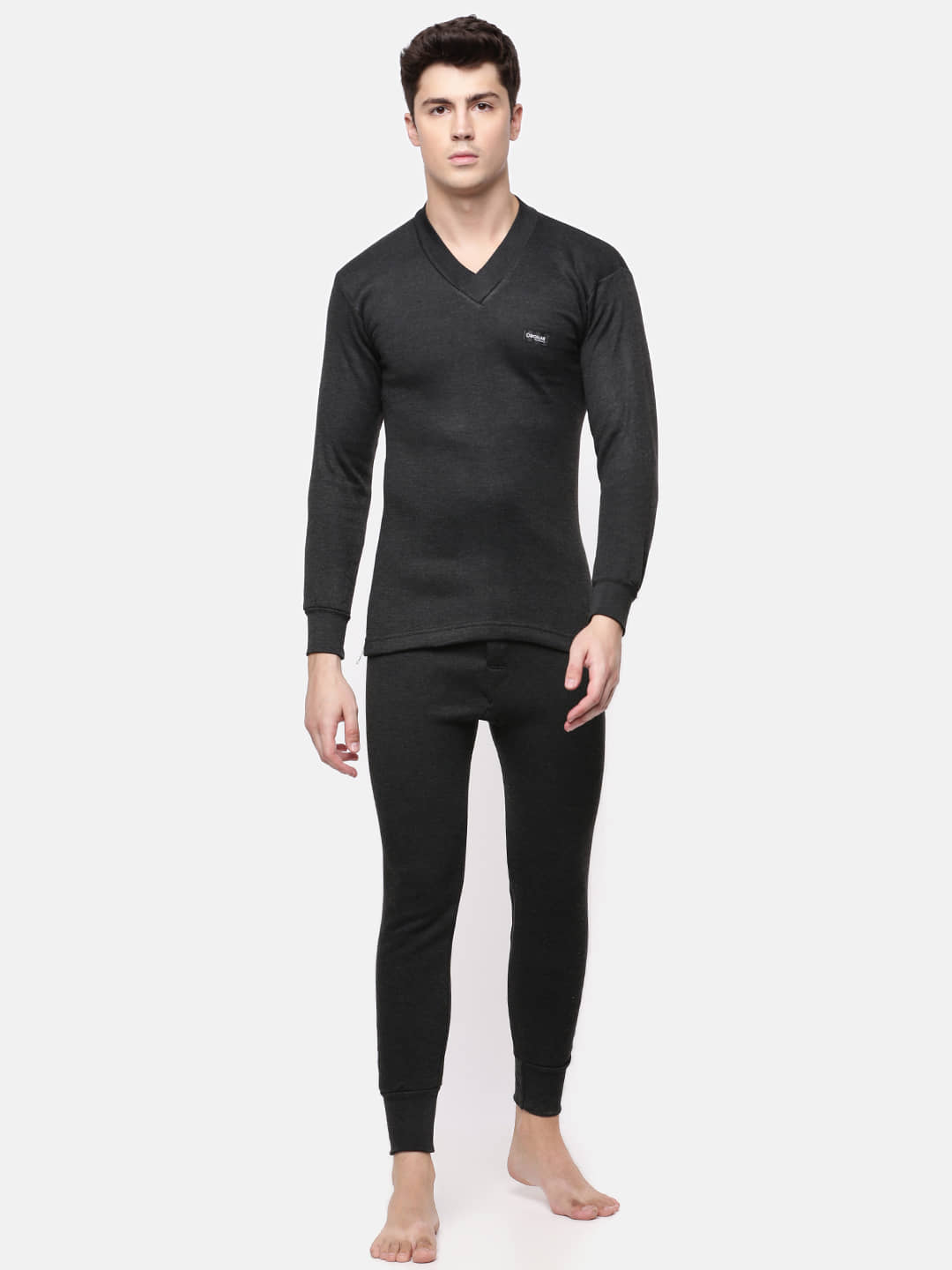 Dollar Missy Pack of 1 Spandex Thermal Sets For Men's ( Black )