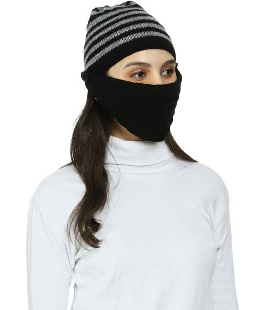 KC Store Unisex Black Woolen Cap For Winters - Jewellery Sets | Buy online on ZillyBuy