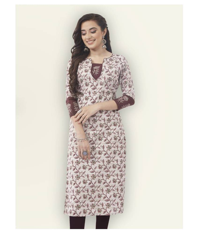     			Jevi Prints Multicoloured Cotton Straight Kurti - Single