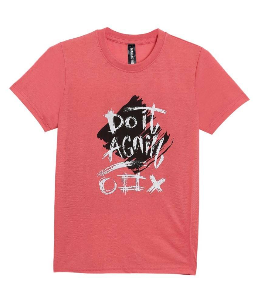     			Maniac Halfsleeve Boys Printed Multicolor Slim Fit Cotton Tshirt