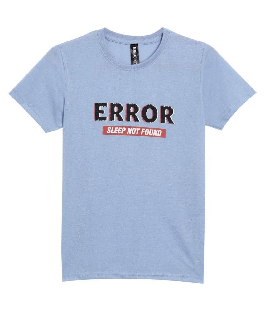     			Maniac - Blue Cotton Boy's T-Shirt ( Pack of 1 )