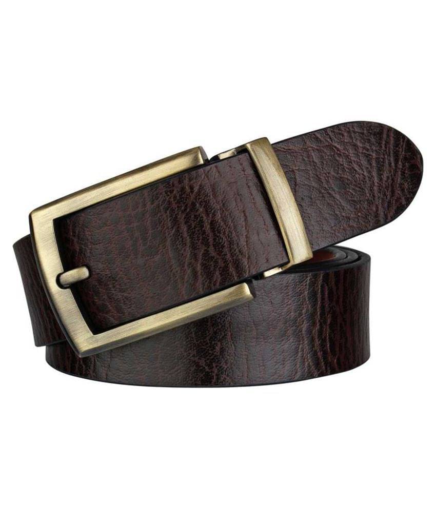     			SUNSHOPPING Black Leather Casual Belt