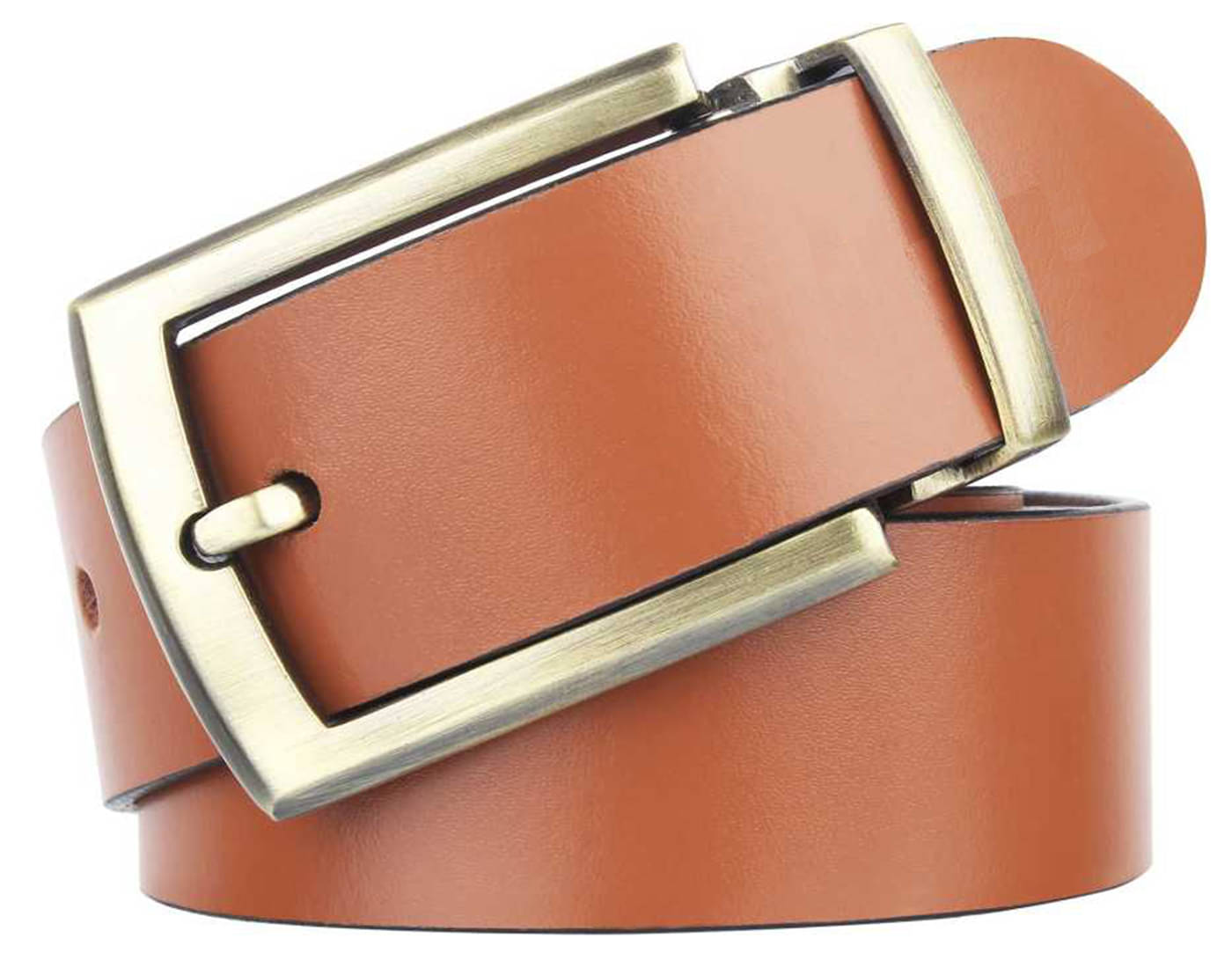     			SUNSHOPPING Tan Leather Party Belt