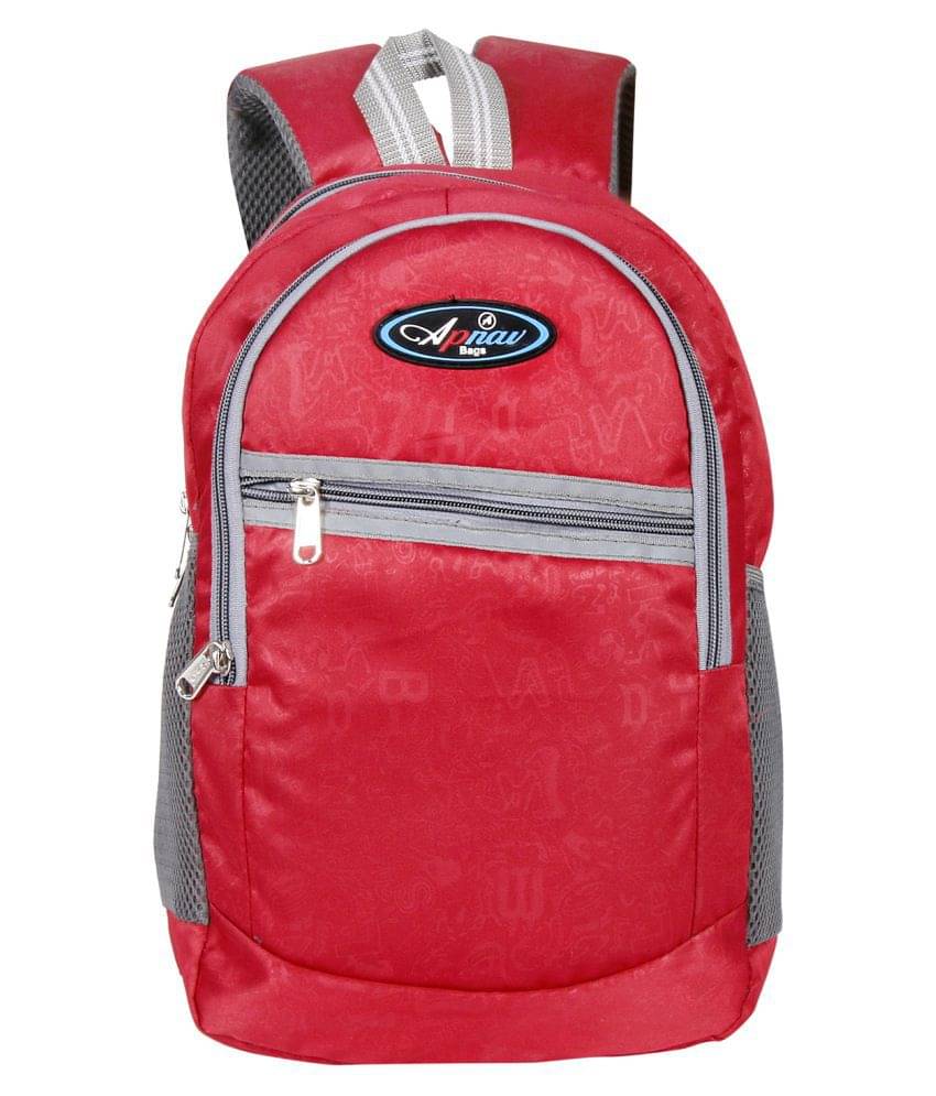 Apnav 15 Ltrs Red School Bag for Boys & Girls Apnav 15 Ltrs Red School Bag for Boys & Girls