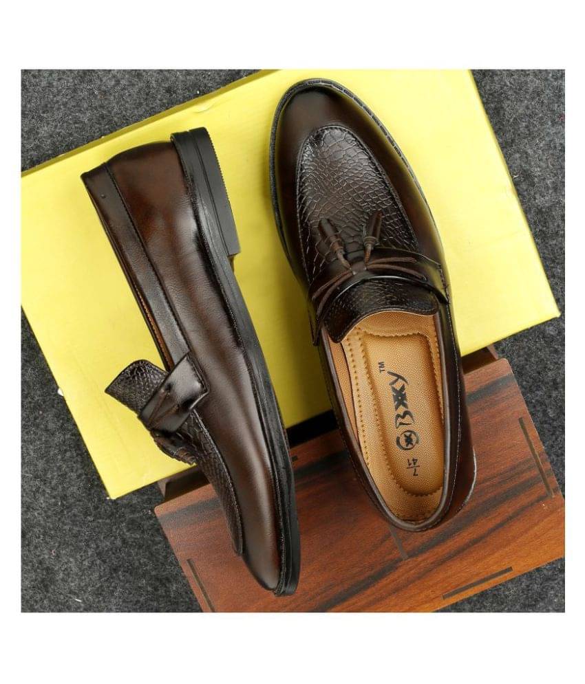     			BXXY Tassel Artificial Leather Brown Formal Shoes