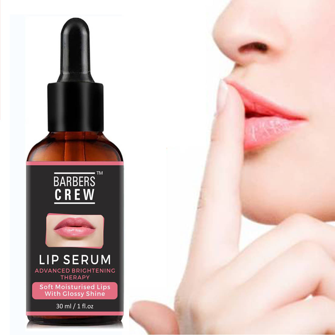 Barbers Crew Pink Lip Serum - Advanced Brightening Therapy for Soft, Moisturised Lips With Glossy & Shine- Face Serum 30 mL Barbers Crew Pink Lip Serum - Advanced Brightening Therapy for Soft, Moisturised Lips With Glossy & Shine- Face Serum 30 mL
