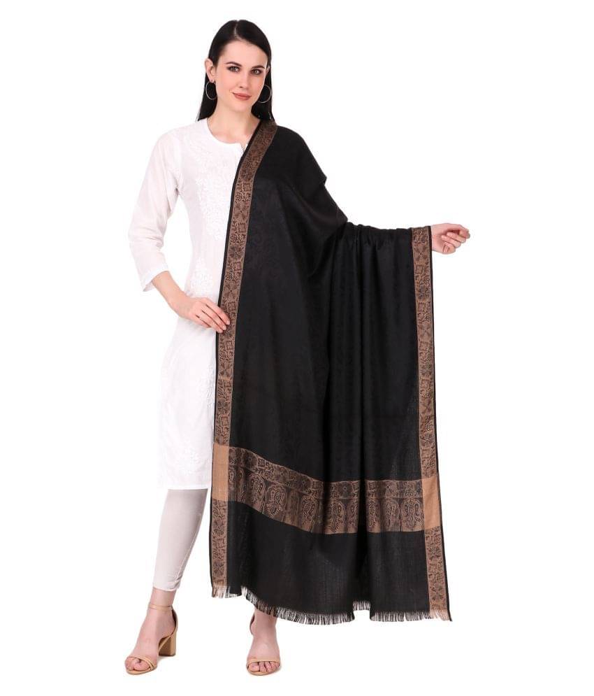     			Bravezi Black Paisley Shawl - Single