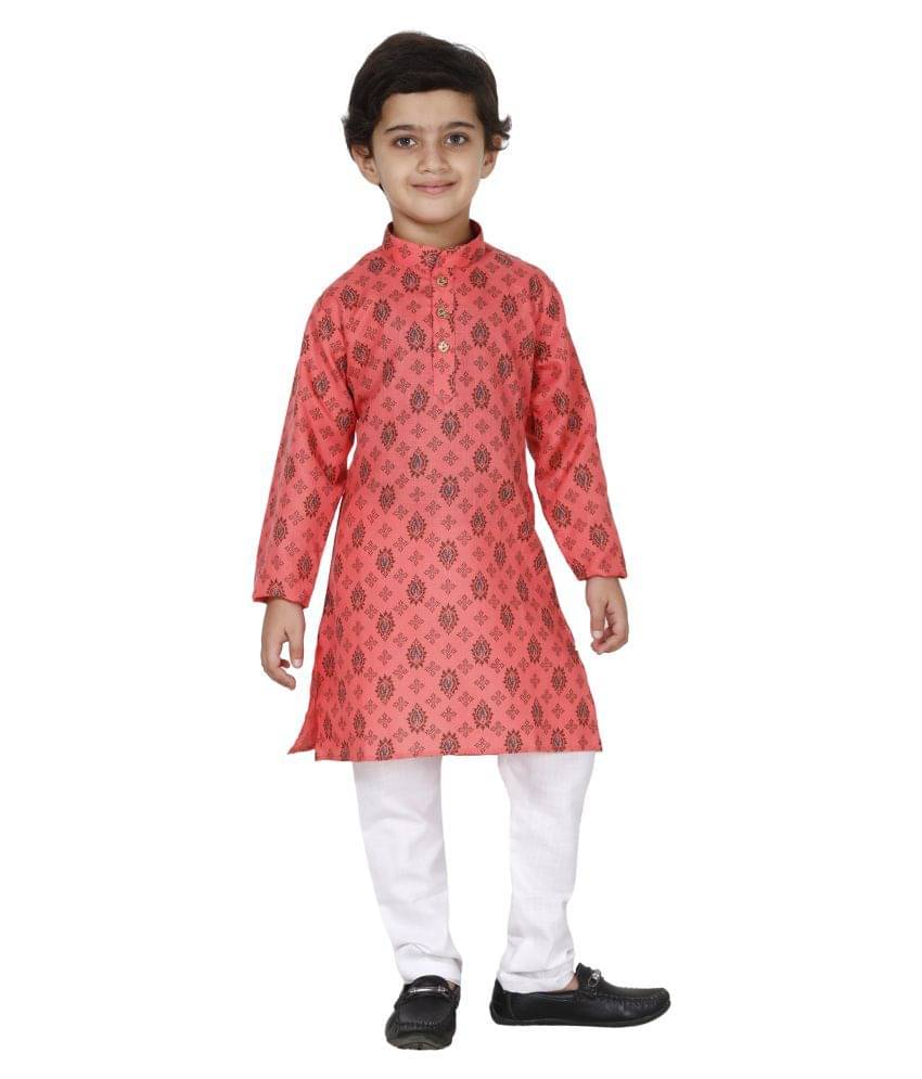     			Fourfolds Pack of 1 Boys Cotton Blend ( Pink )