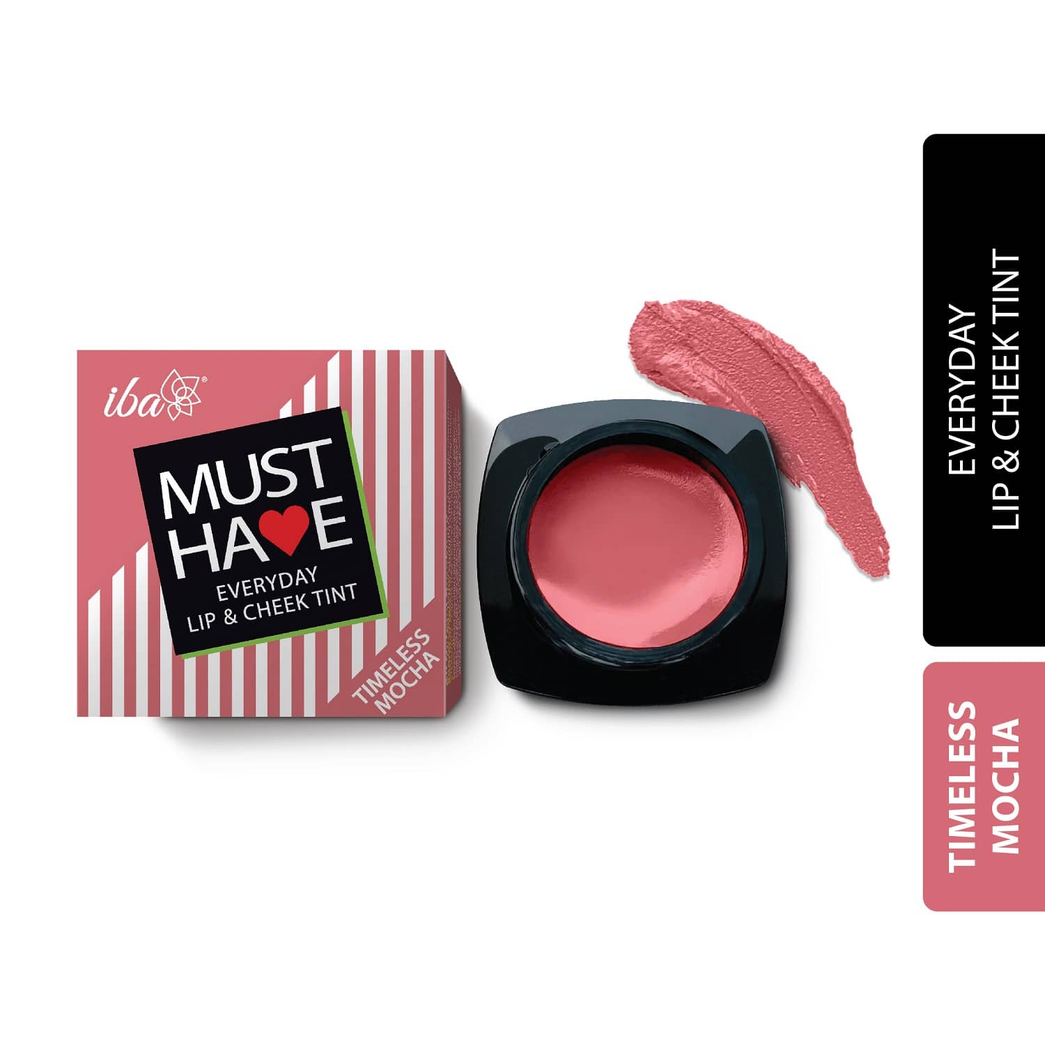 Iba Must Have Everyday Lip & Cheek Tint Timeless Mocha 8g , Natural, Vegan & Cruelty-Free (Pack of 1)