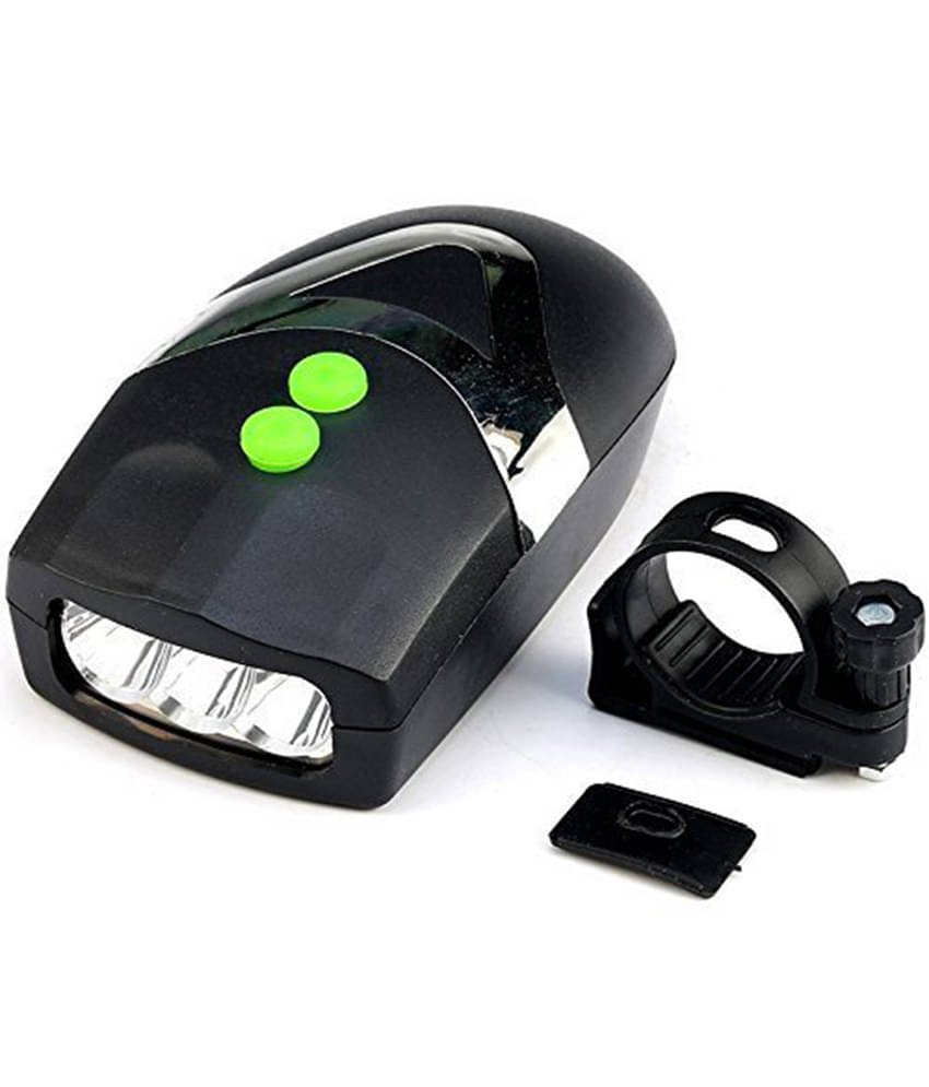    			Lista 3 LED Front Head Light & Bell Horn Hooter Siren Alarm Bicycle Cycling Black