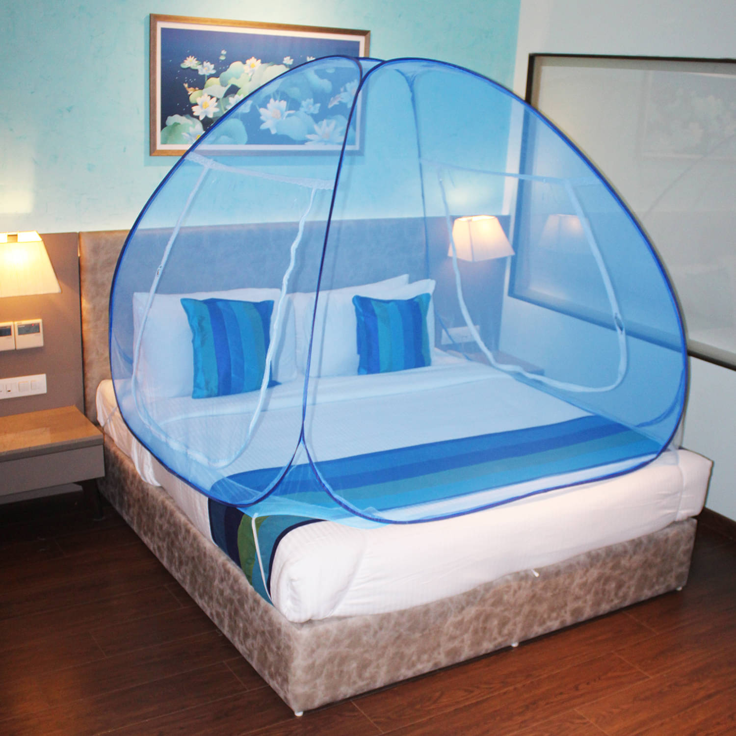     			Paola King Multi Plain Mosquito Net, Machardani