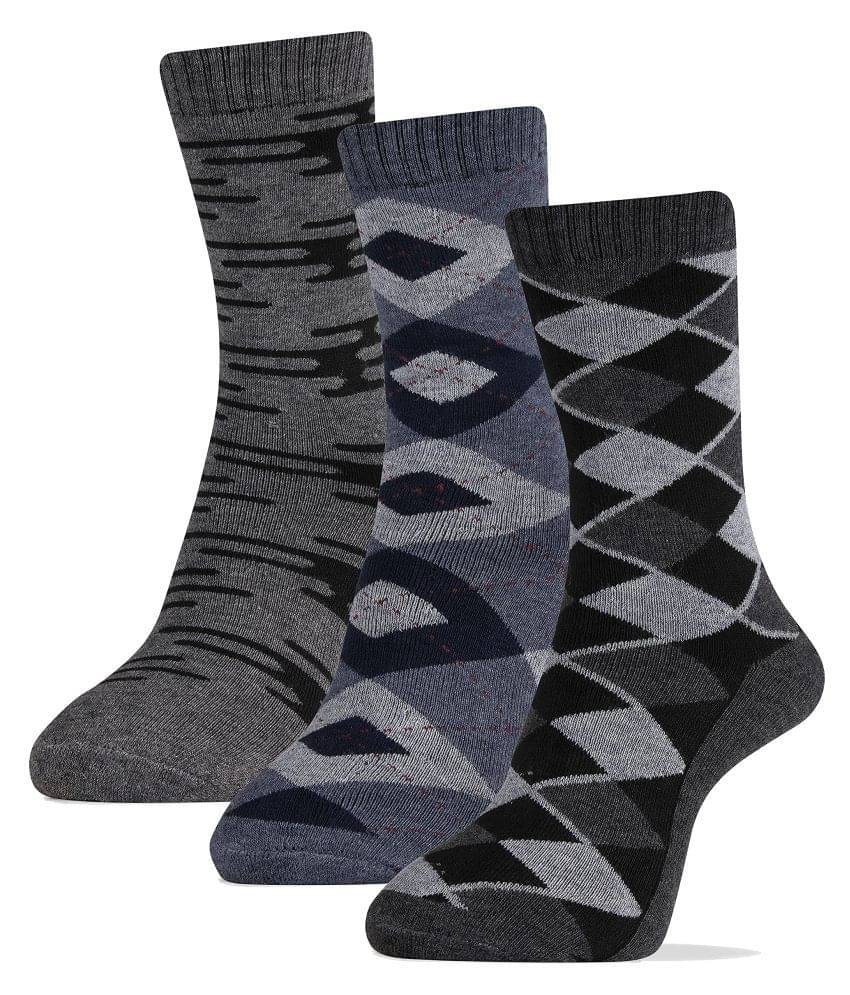     			RC. ROYAL CLASS - Woollen Men's Self Design Multicolor Full Length Socks ( Pack of 3 )