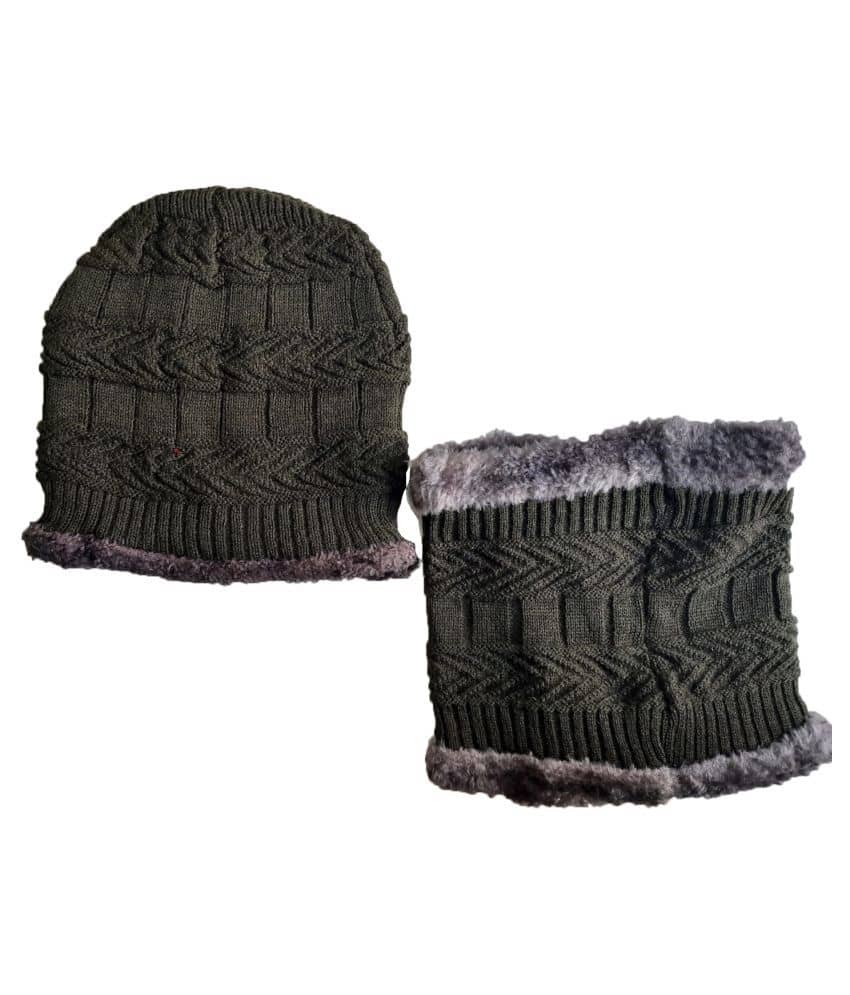 Whyme Fashion Green Knitted Fur Combo