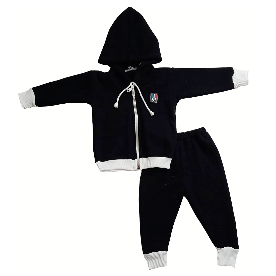 harshvardhanmart.com Pack of 1 Boys Fleece Tracksuit ( Black )