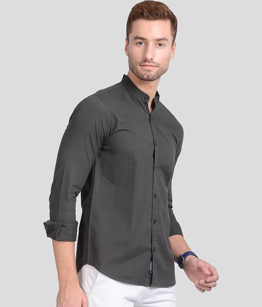 Paul Street Cotton Blend Grey Shirt Single