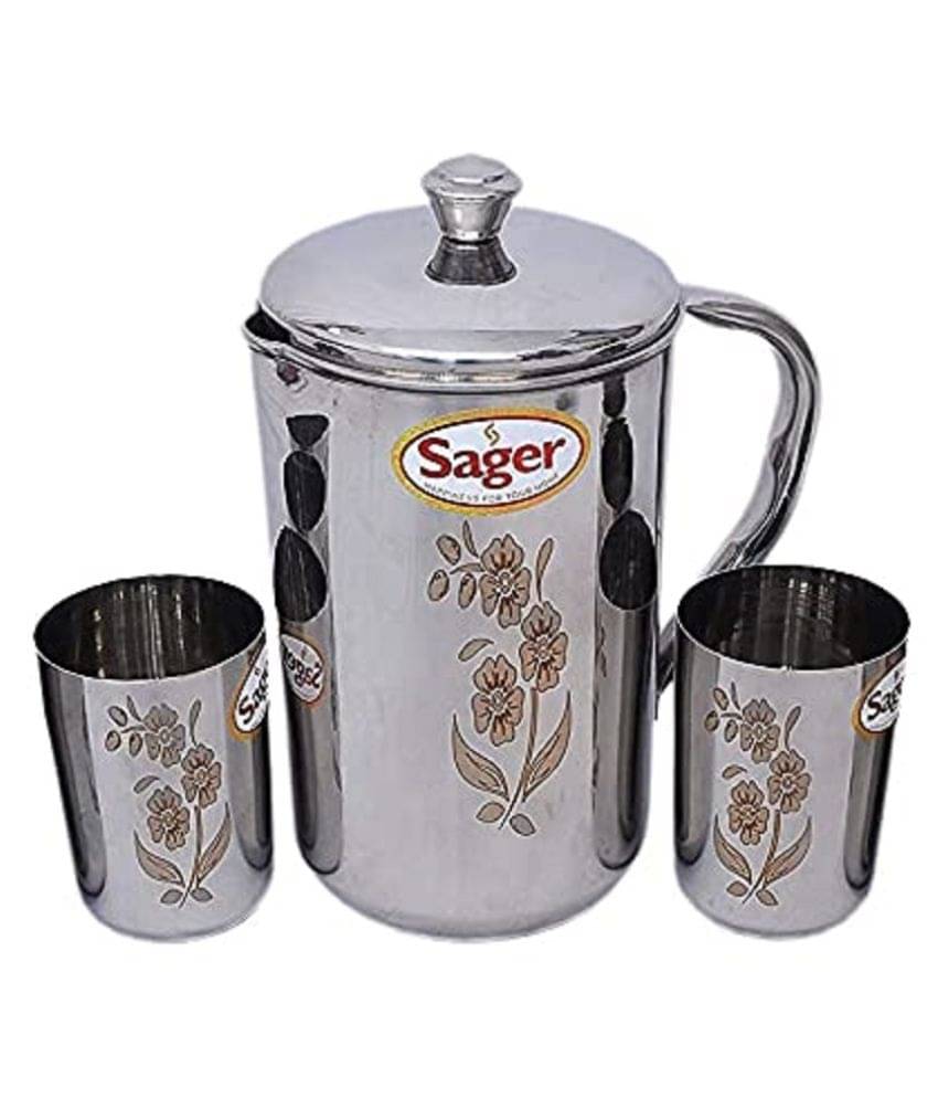 SAGER Platinum Collection 3 Pcs Jug and Glass Combo SAGER Platinum Collection 3 Pcs Jug and Glass Combo