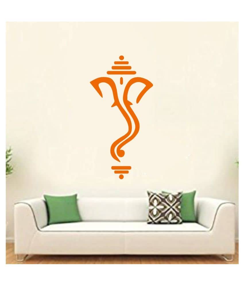 Asmi Collection God Ganesha Wall Sticker ( 80 x 40 cms )